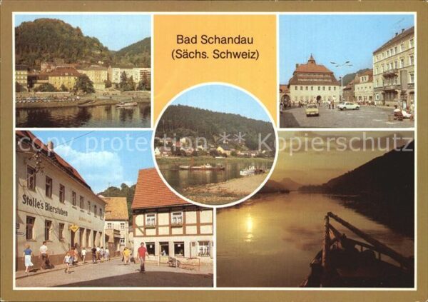 Bad Schandau Teilansicht Markt Poststr Dampferanlege