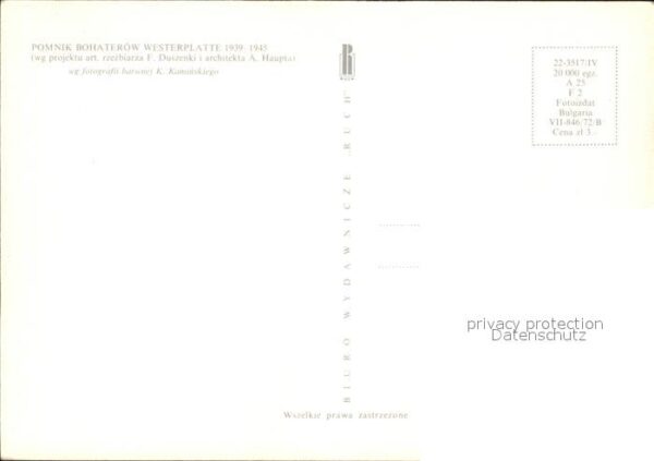 Gdansk Pomnik Bohaterow Westerplatte 1939 bis – Bild 2