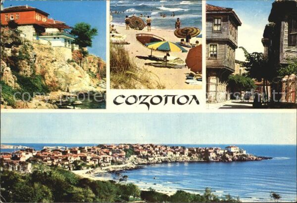 Sozopol Bulgarien Dorfmotive Strand Panorama