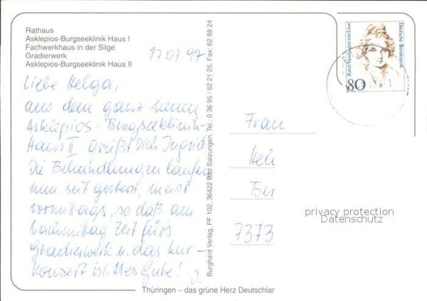 Bad Salzungen Rathaus Asklepios Burgseeklinik Haus I – Bild 2