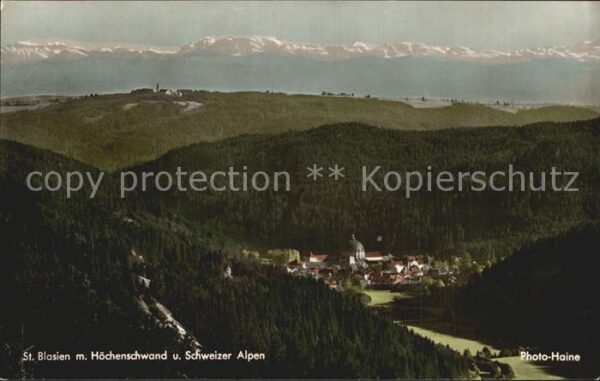 St Blasien Fliegeraufnahme mit Höchenschwand und S