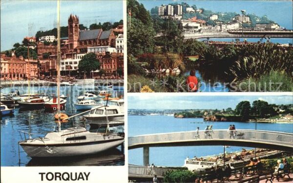 Torquay Torbay Hafen Fussgängerbrücke