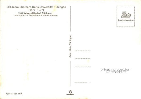 Tuebingen 500 Jahre Eberhard Karls-Universität Tü – Bild 2
