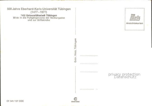 Tuebingen 500 Jahre Eberhard Karls Universität Ne – Bild 2