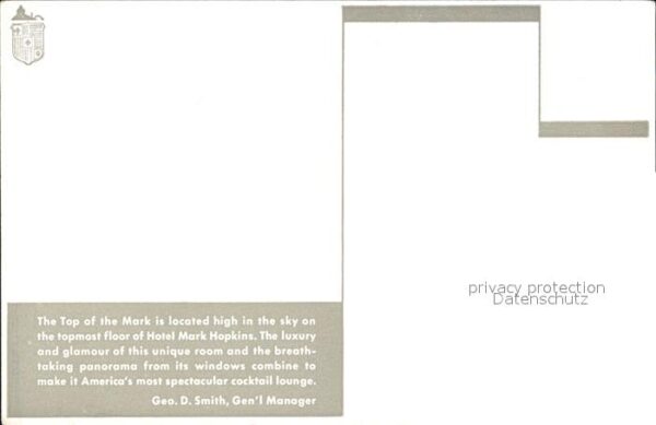 San Francisco California Hotel Mark Hopkins – Bild 2