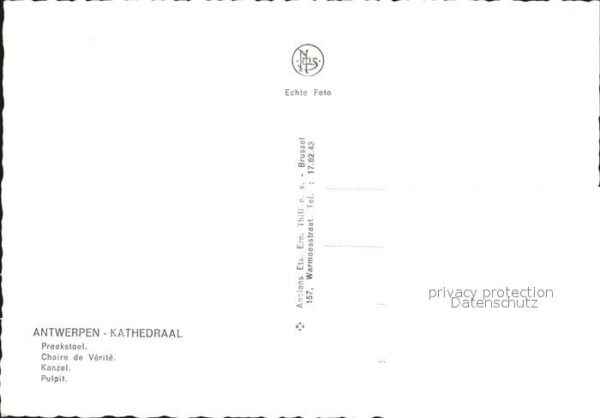 Antwerpen Anvers Kathedral Kanzel – Bild 2