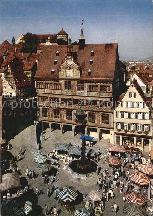 Tuebingen Universitätsstadt Marktplatz Rathaus Sc
