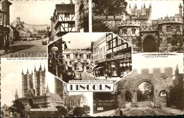 Lincoln Castle Priory-Gate Cathedral Stonebow a