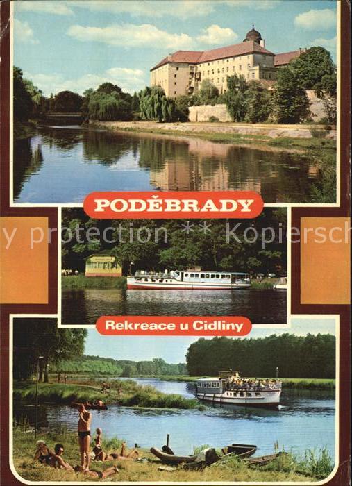 Podebrady Strand Partie am Fluß