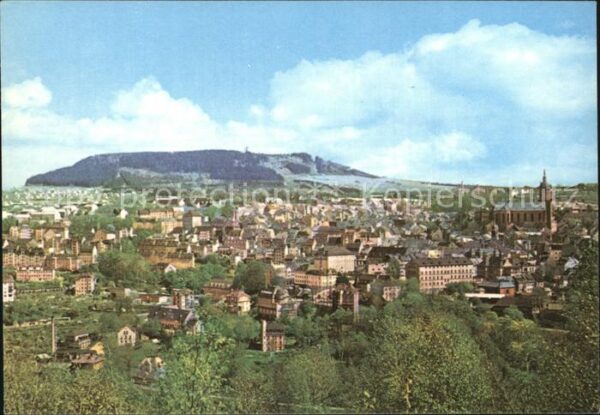 Annaberg-Buchholz Erzgebirge mit Pöhlberg Fliegeraufnahme