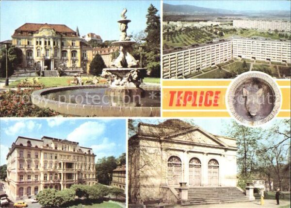 Teplice Fliegeraufnahme Neubauten Alte Gebäude