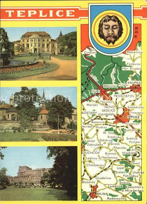 Teplice Gebäude mit Landkarte