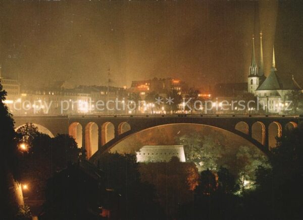 LUXEMBOURG  Luxemburg The illumination of the Adolph Bridge