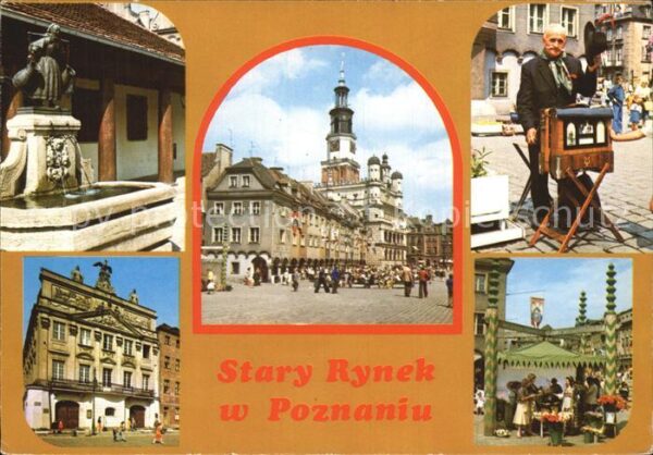 Poznan Posen Stary Rynek w Poznaniu Brunnen Rathaus