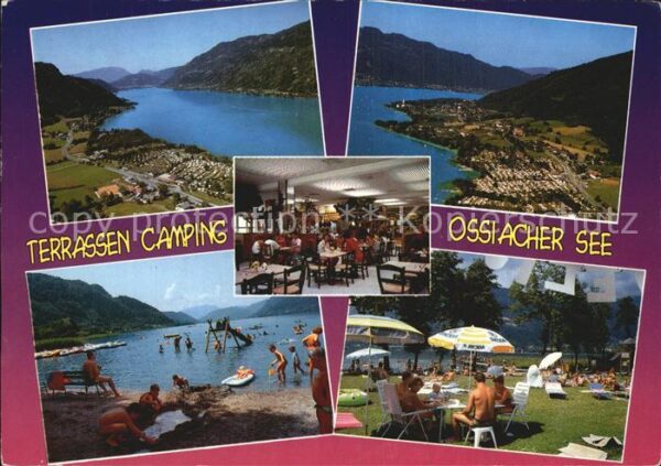Ossiach Terrassen Camping Fliegeraufnahme Stran