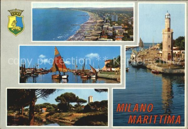 Milano Marittima Gesamtansicht Hafen Leuchtturm