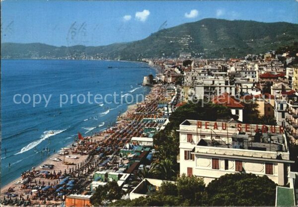 ALASSIO Savona Liguria IT Panorama mit Oststrand