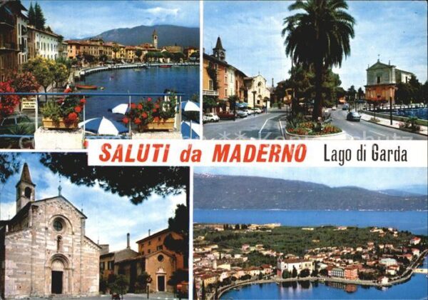 Maderno Lago di Garda Gesamtansicht Kirche Platz Promenade