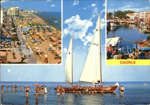 Caorle Venezia Der Strand Das Meer und der Hafen