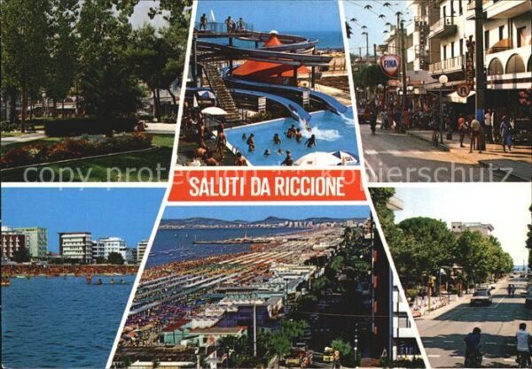 Riccione Schwimmbad Stadtansicht