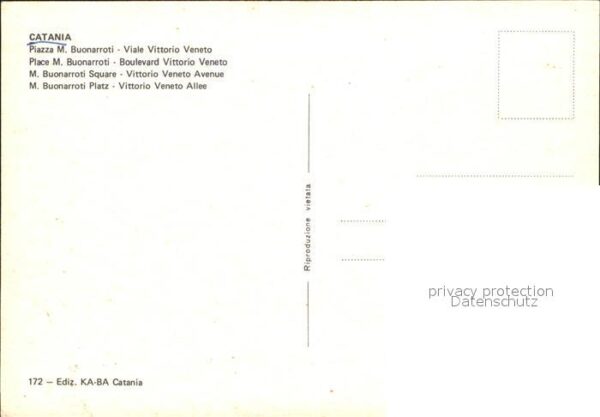 Catania Buonarroti Platz Vittorio Veneto Allee – Bild 2