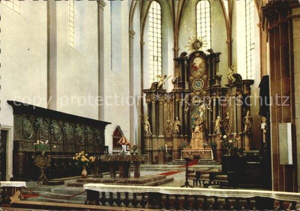 Pruem Eifel Waldstadt Basilika Hochalter Chorgestüh