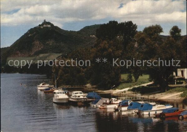 Bad Honnef Rheinufer Blick auf Drachenfels