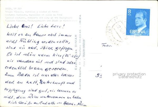 Ibiza Islas Baleares Folklorekleider Festungsmauer Stadt – Bild 2