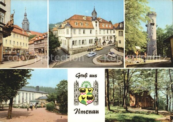 Ilmenau Thueringen Strasse des Friedens Rathaus Kickelhahn