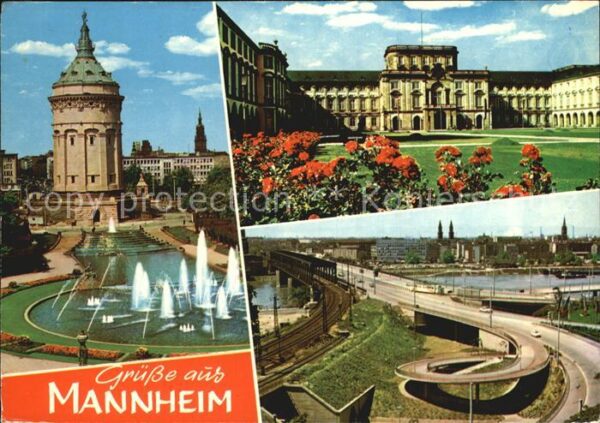 Mannheim Wasserturm Friedrichsplatz Schloss Rhei