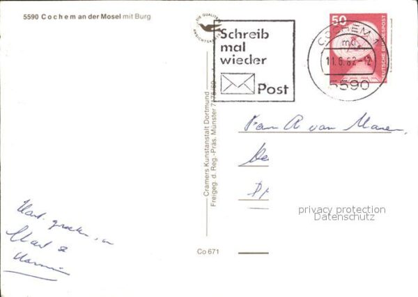 Cochem Mosel Burg Ortsansicht – Bild 2