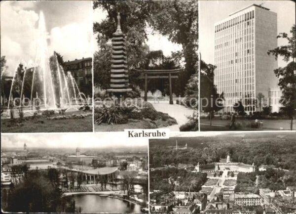 Karlsruhe Baden Wasserspiele Stadtgarten Verwaltungsgeb