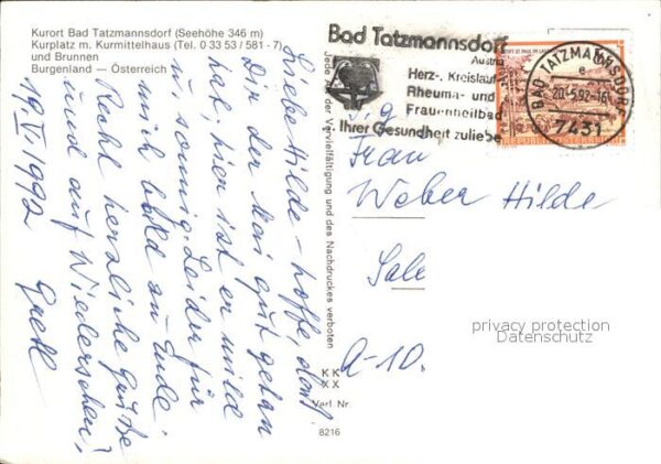 Bad Tatzmannsdorf Burgenland Kurplatz Kurmittelhaus Brunnen – Bild 2