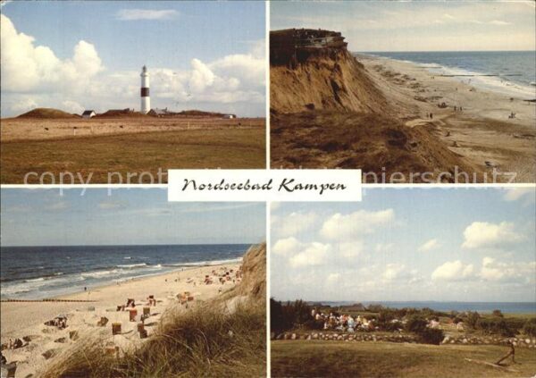 Sylt Nordseebad Kampen Strand Leuchtturm