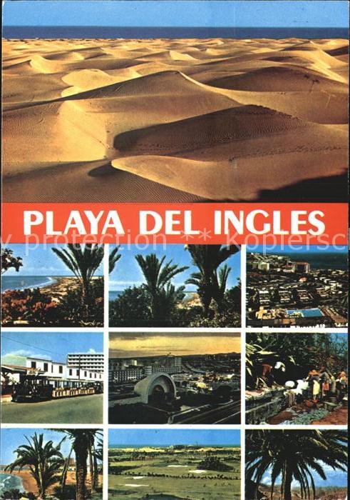 Playa del Ingles Sanddünen Palmen Stadtansichten