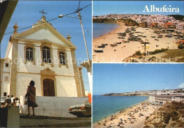 Albufeira Portugal Algarve Strand Bootsanlegestel