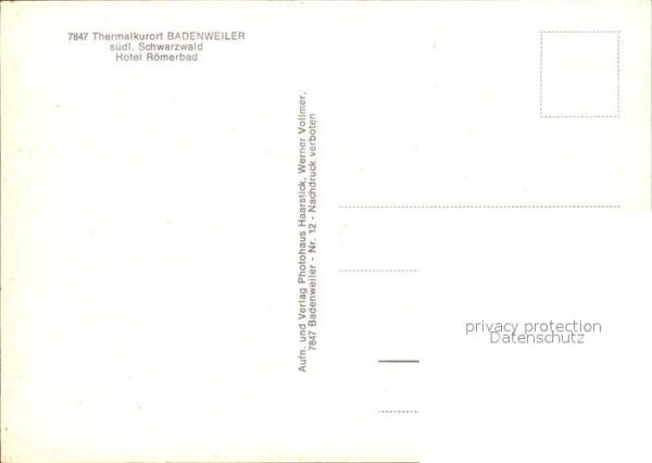 Badenweiler Schwarzwald Thermalkurort Hotel Römerba – Bild 2