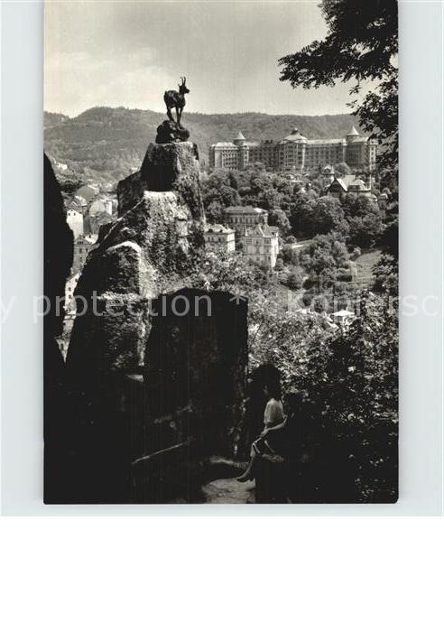 Karlovy Vary Aussicht vom Hirschsprung zum Sanatoriu