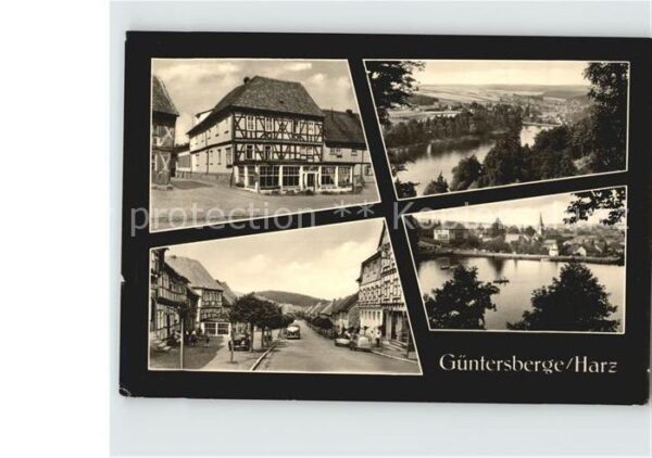 Guentersberge Panorama See Fachwerkhaus Strassenparti