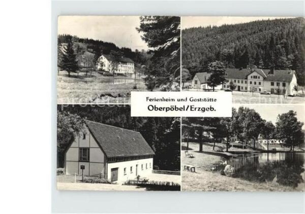 Oberpoebel Ferienheim Gaststätte Teich Handabzug