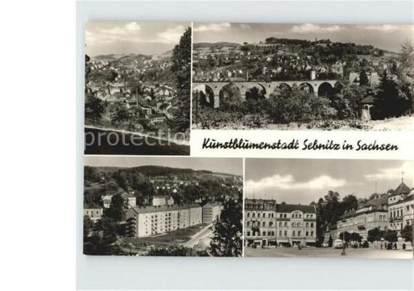 Sebnitz Teilansichten Marktplatz Viadukt Kunstb