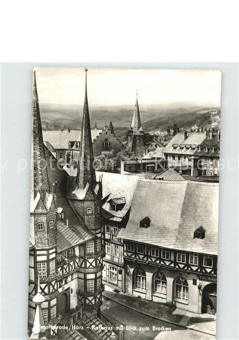 Wernigerode Harz Altstadt Fachwerkhäuser Rathaus mit Bli