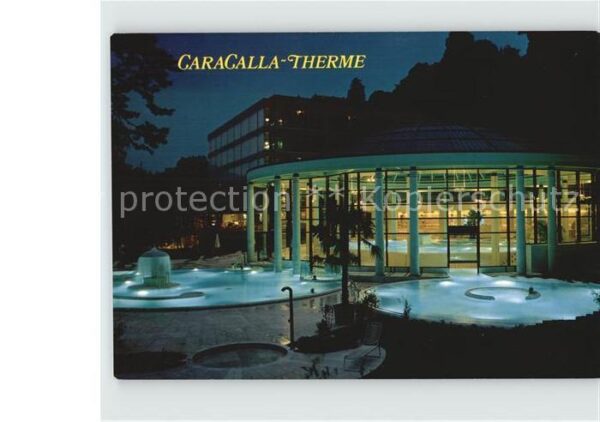 Baden-Baden Caracalla Therme Nachtaufnahme