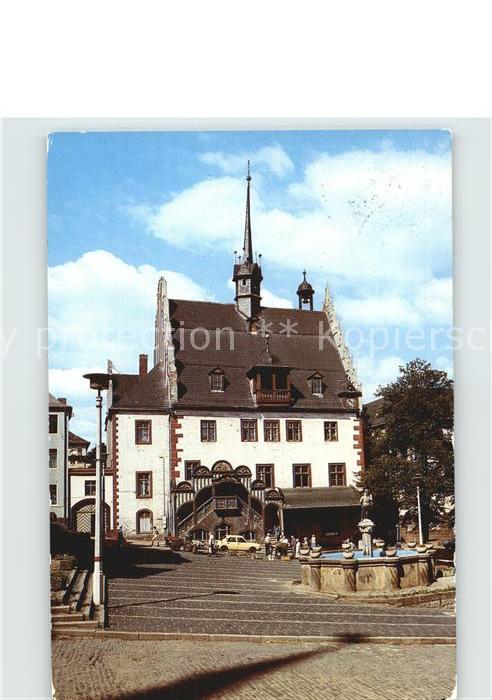 Poessneck Rathaus Brunnen