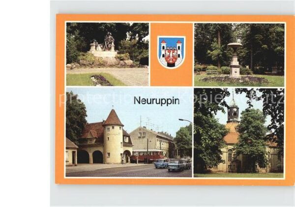 Neuruppin Fontanedenkmal Tempelgarten Bahnhof Rhe