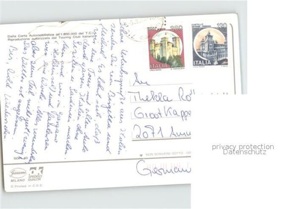 Sorrento Campania Panorama Küste Strassenkarte Carta Auto – Bild 2