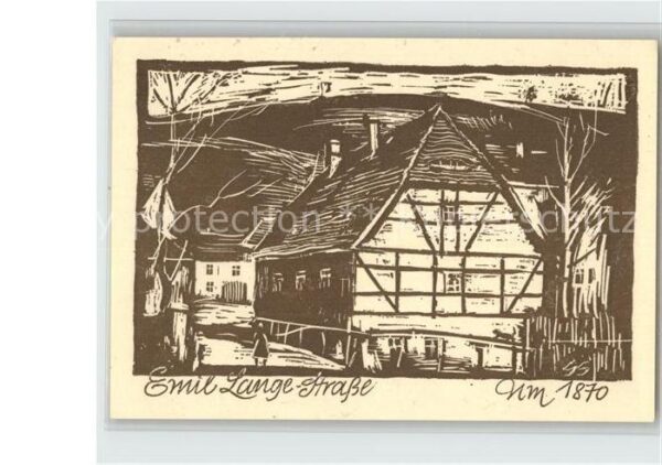 Glashuette Sachsen Emil Lange Strasse um 1870 Bild 1 Künst