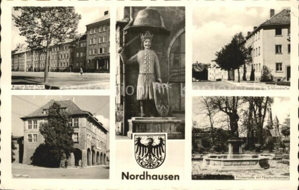 Nordhausen Thueringen Aug Bebel Platz Schillerstrasse Stadtha