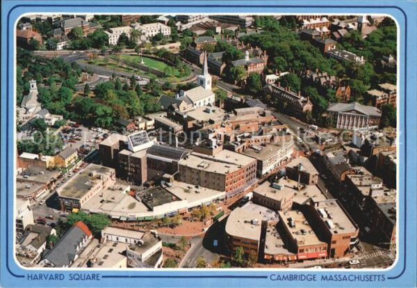 Cambridge Massachusetts Havard Square Air view