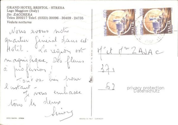 Stresa Lago Maggiore Grand Hotel Veduta notturna – Bild 2